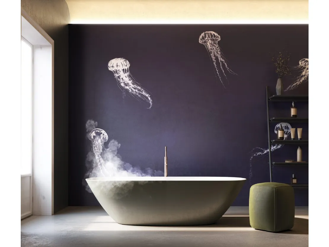 Carta da parati con animali marini Onera di Instabilelab