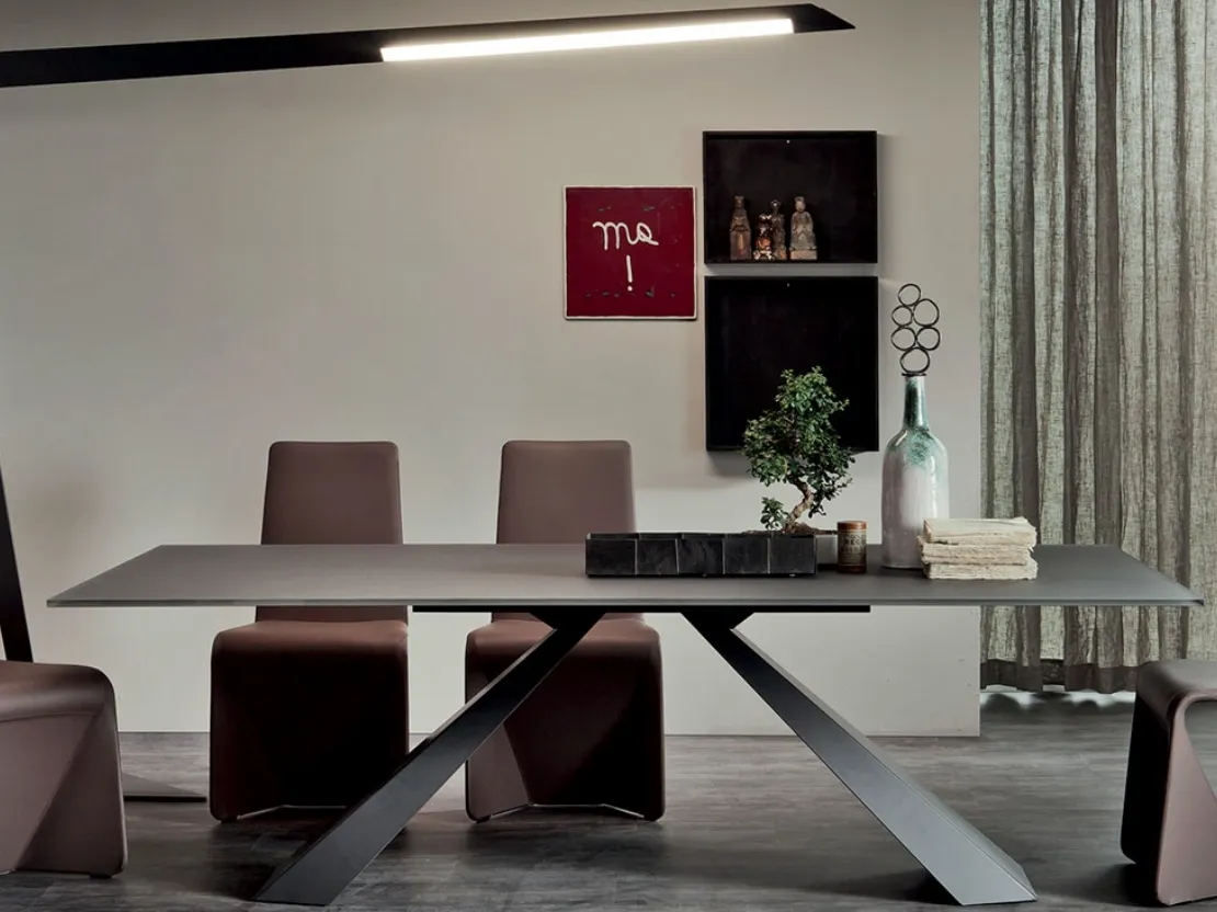 Lampada da terra in acciaio verniciato e luci led Zed di Cattelan Italia