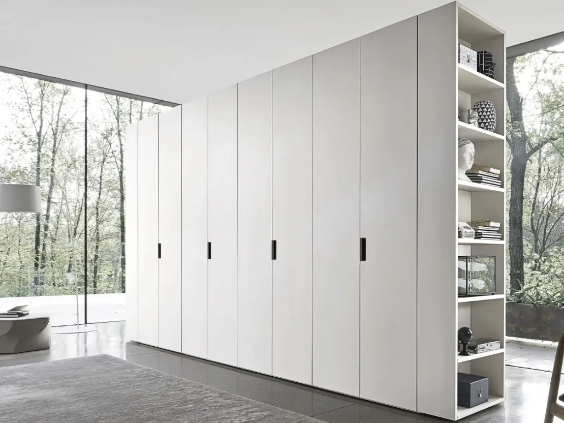 Armadio Anta Liscia Maniglia Beta laccato Bianco opaco di Sangiacomo