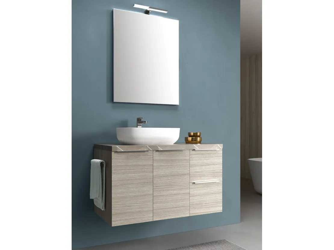 Mobile da Bagno sospeso in melaminico Sable beige 46 01 di Arcom