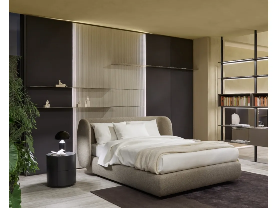 Letto imbottito Cosy con box contenitore di Sangiacomo