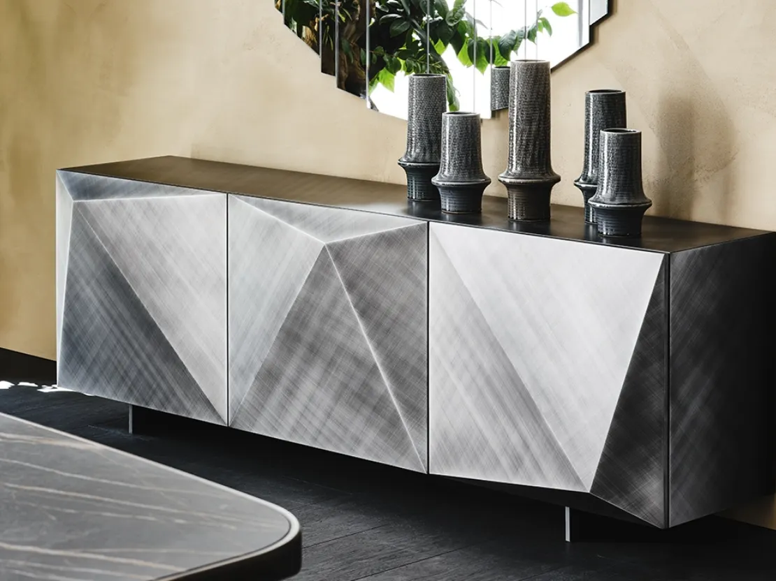 Madia Kayak in legno laccato Brushed Grey  di Cattelan Italia