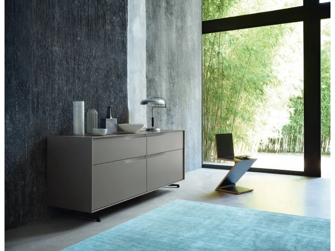 Madia Vela 01 in laccato Ardesia di Sangiacomo