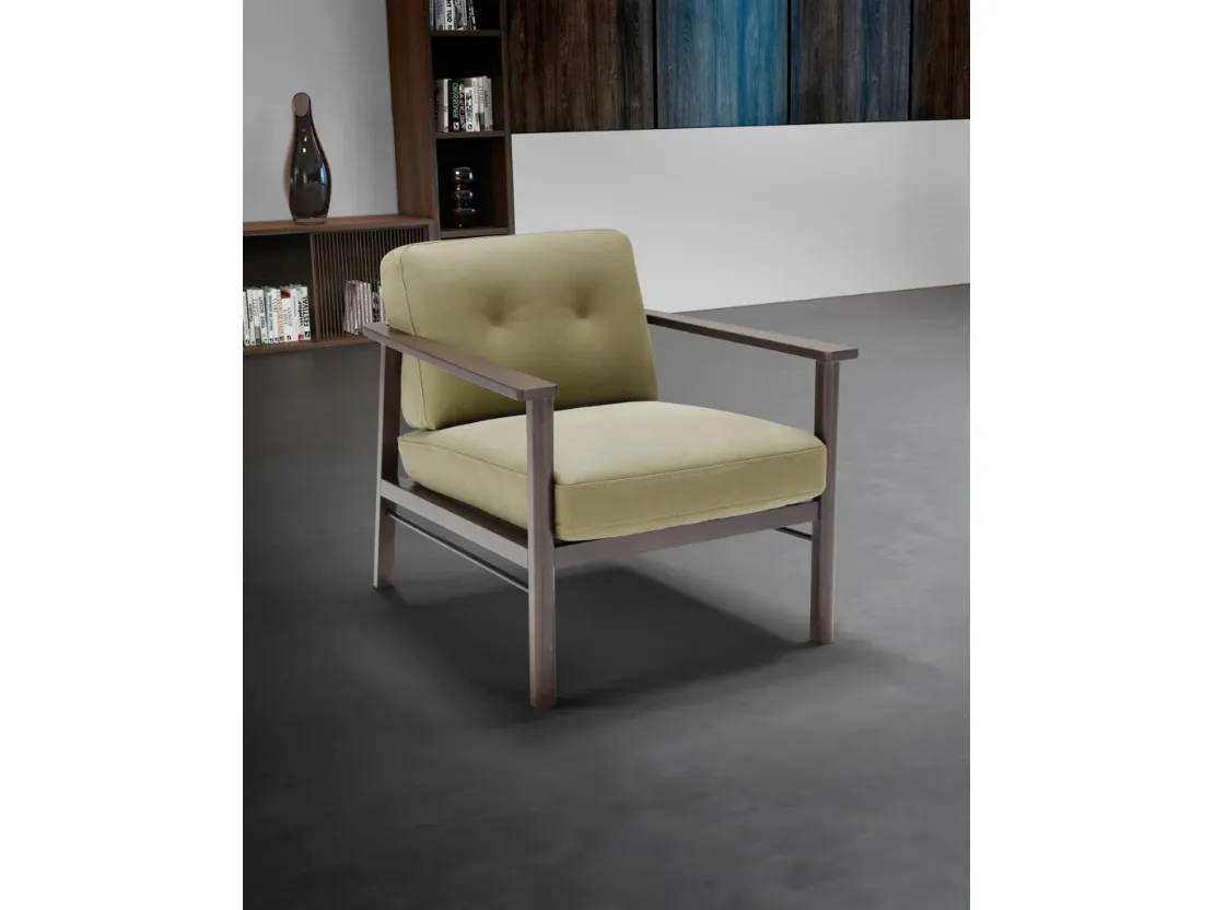 Poltroncina in pelle Lauro di Franco Ferri