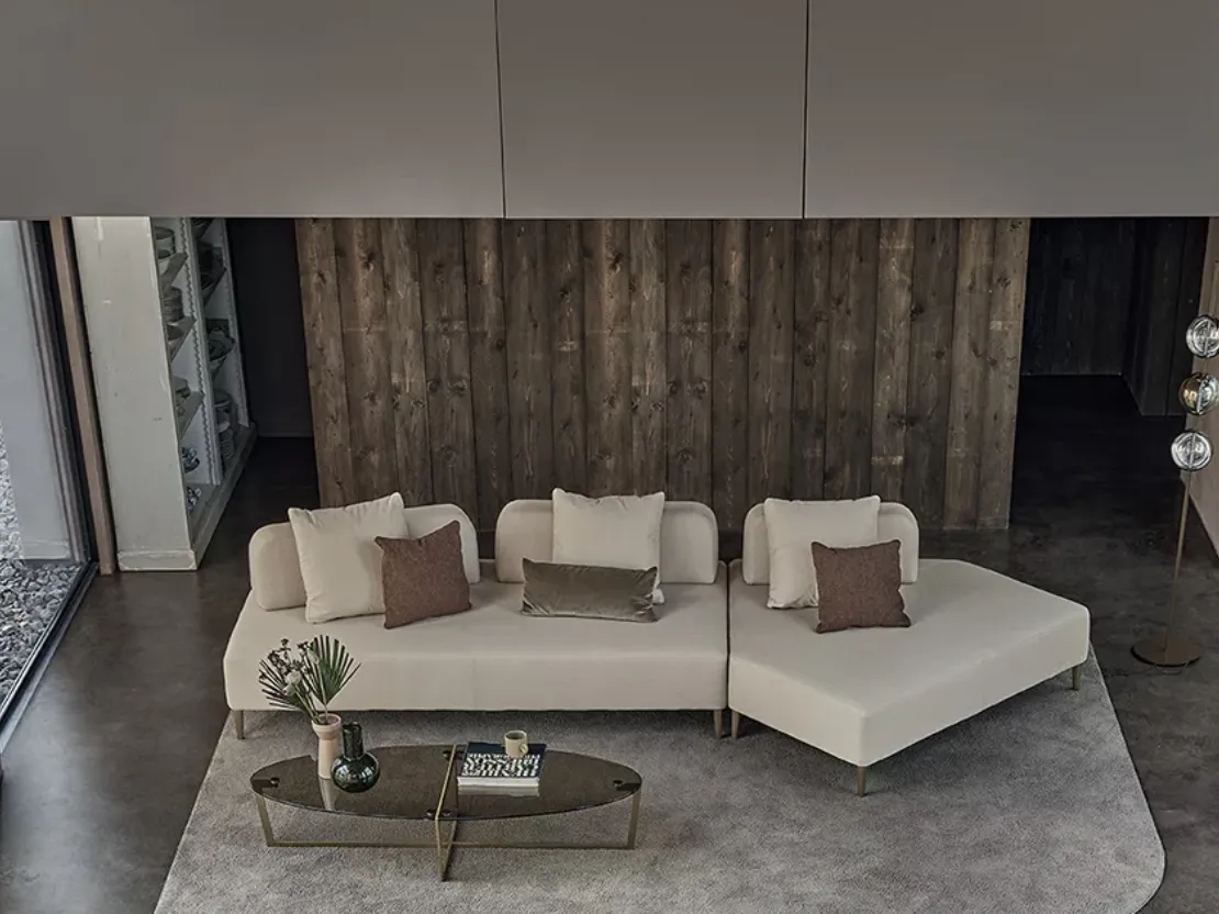 Divano con penisola Denver di Bontempi