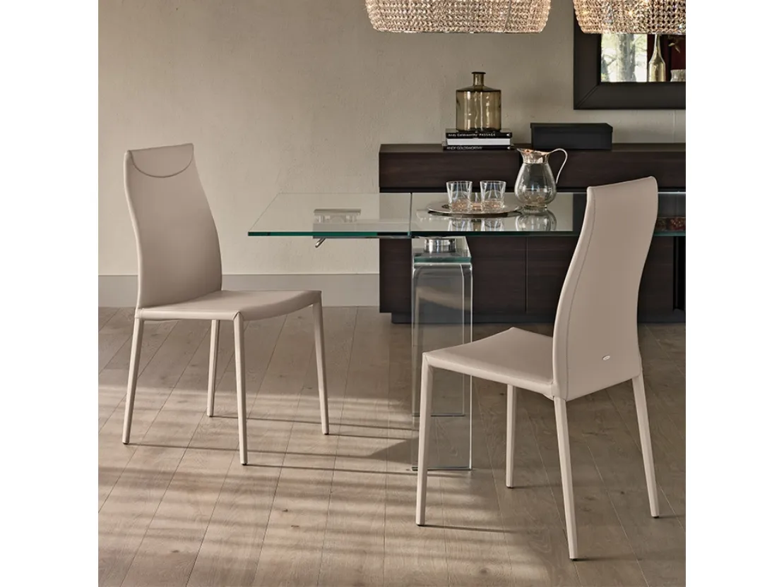 Sedia rivestita in ecopelle Maya Flex di Cattelan Italia