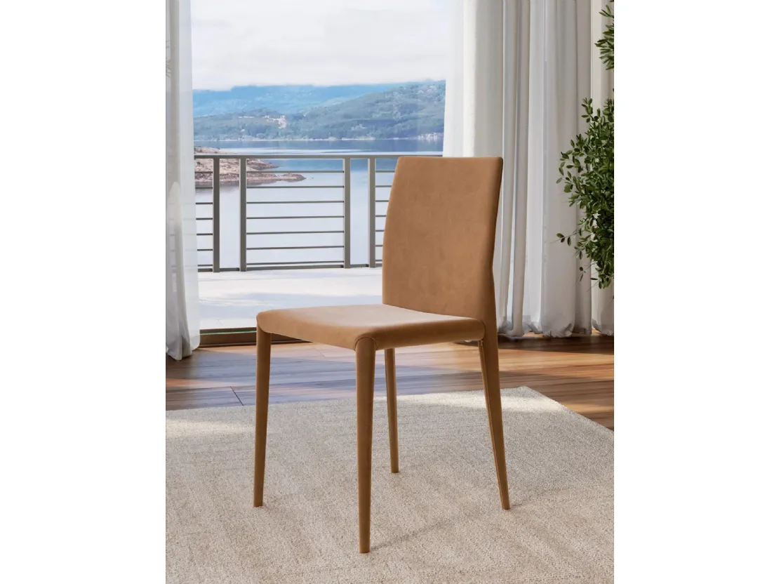 Sedia Margharet in pelle di Bontempi