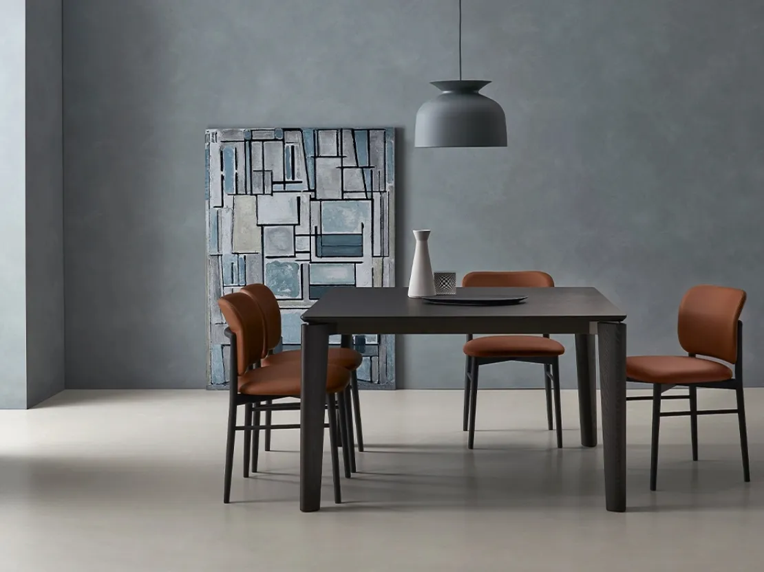 Tavolo allungabile Desco in Rovere Carbone di Sangiacomo