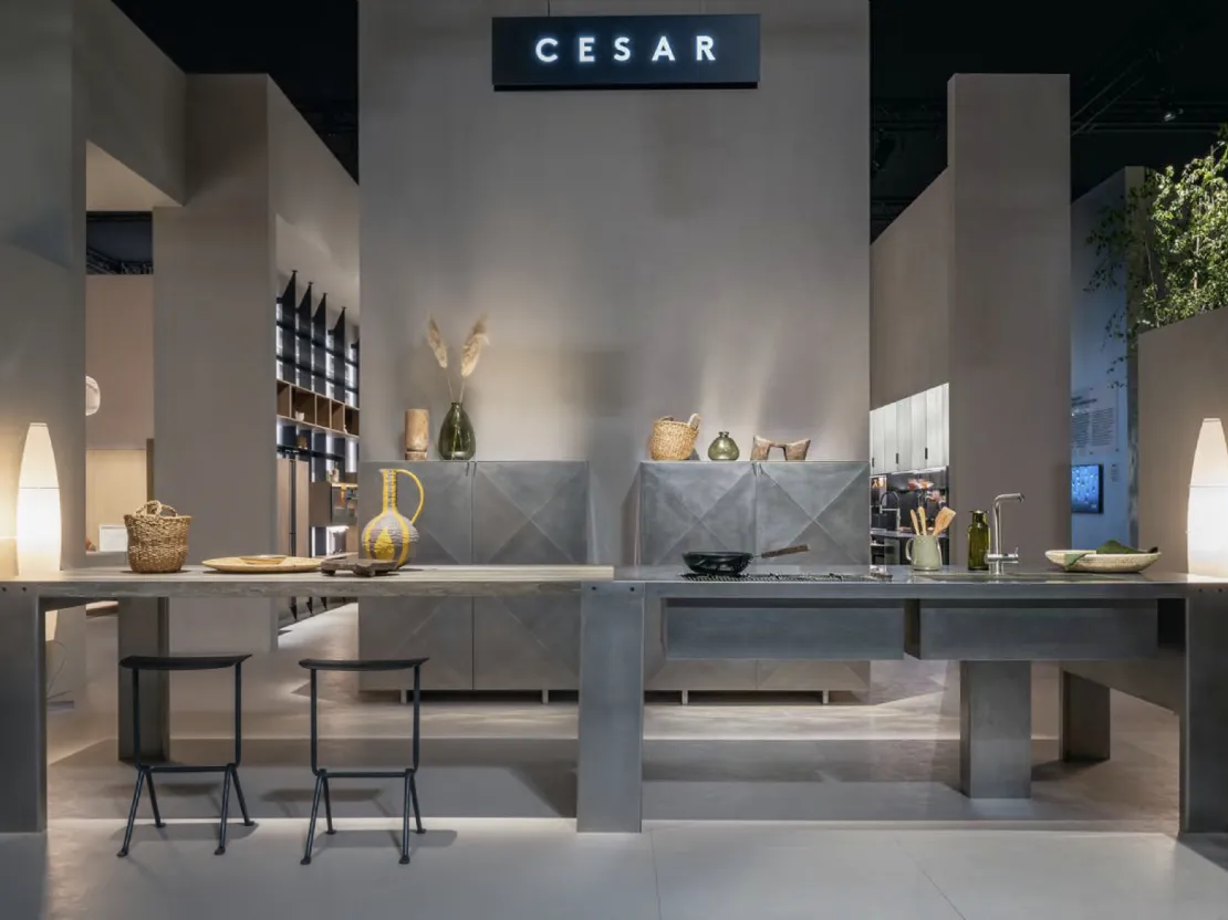 Cucina Design lineare Williamsbourg Outdoor in acciaio inox Vintage di Cesar
