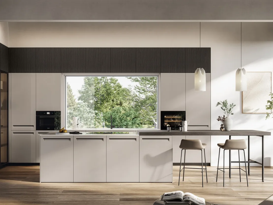 Cucina Moderna con isola Tekna 01 di Arredo3