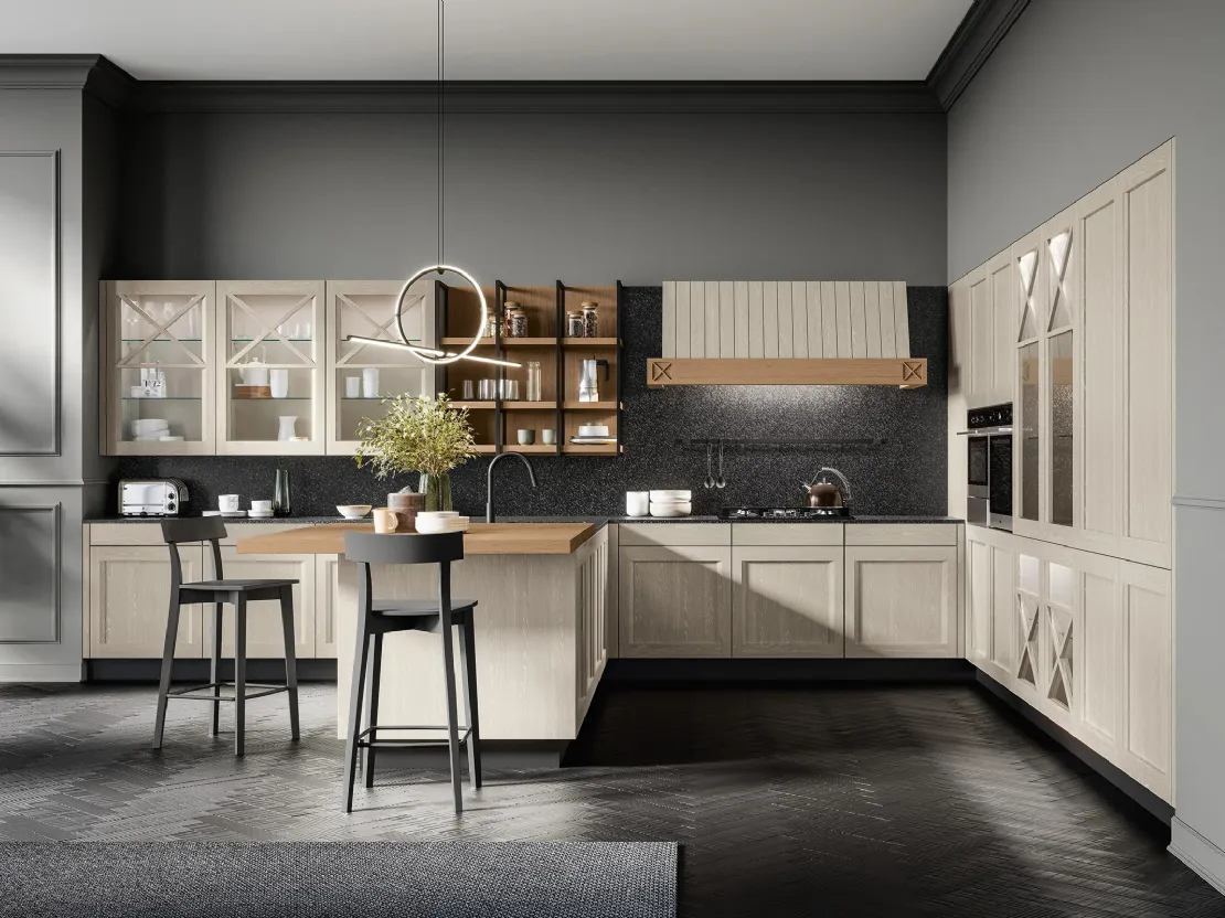Cucina Moderna Frida 04 con penisola di Arredo3