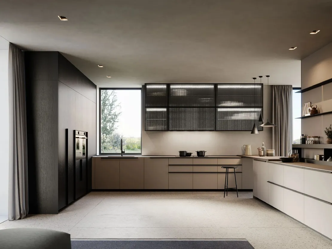 Cucina Moderna Tratto 10 n 03 angolare di Arredo3